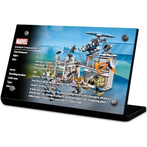 Acrylic Display Stand Brand For 76131 Avengered Compound Battle Model Toys Building Blocks Kid Gift Toys