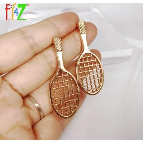F.J4Z New Women Earrings Unique Alloy Tennis Racket Drop Earrings Vintage Girls Trendy Earring Accessories dropship