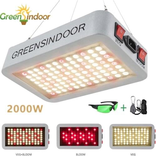 Indoor Led Grow Light 2000W Full Spectrum Phytolamp Phyto Lamp For Plants Veg And Bloom Mode 430nm-780nm Grow Tent Box Plant Led