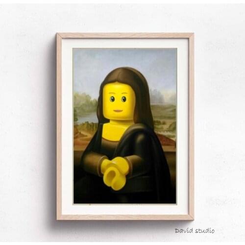 Limited Sale Oil Painting Funny Art Lego Famous Painting Pop Art On Canvas for Kids Room Wall Decoration Home Decorl Pictures