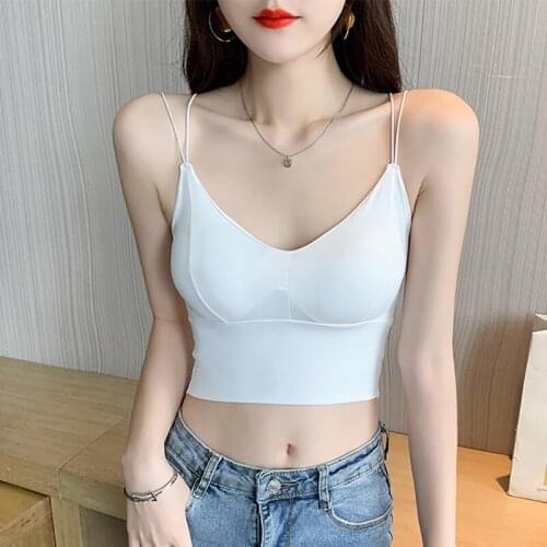 Crop Top Women 2021 Summer Sexy Version Slim White Tshirt Korean Fashion Knitted O Neck Sleeveless T-shirts Cropped Tops Mujer