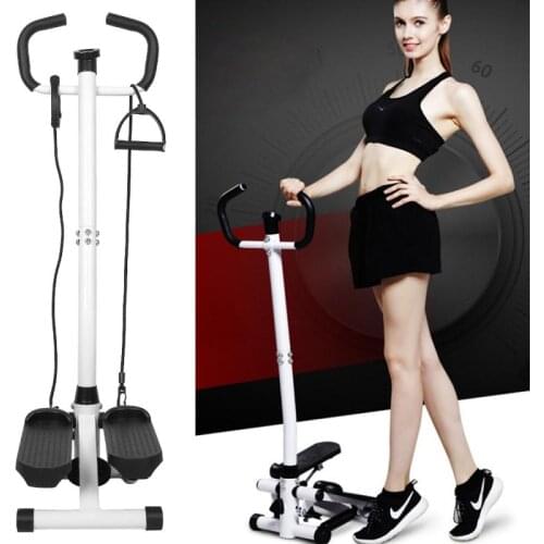 Multifunctional Mini Stepper Home Gym Weight-loss Stepper Leg Fitness Step Machine Indoor Stepper With Handrail HWC