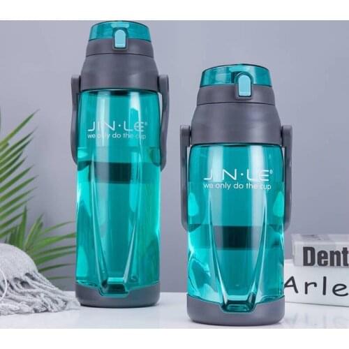 New Sport Drinking Water Bottle with Straw BPA Free 1000 Ml 2000ml Plastic Water Drinking Bottle for Water Self-driving Travel