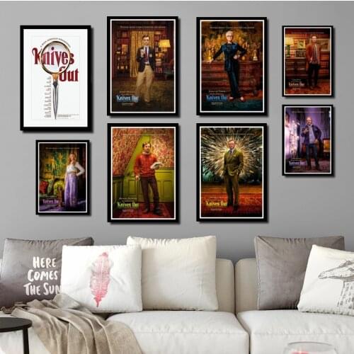 Perfect JL 2019 Latest American Suspense Thriller Movie Knives Out Poster Home Decor wall stickers