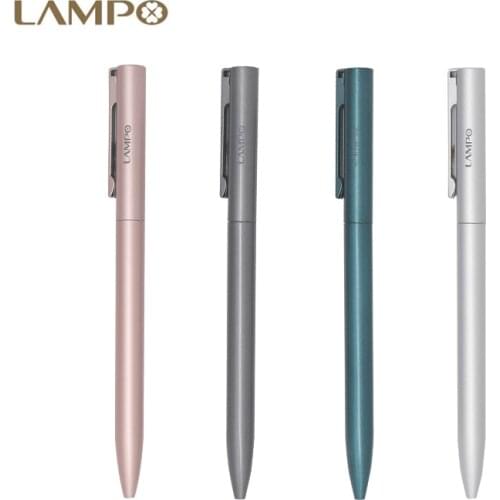 Orignal Youpin LAMPO Neutral Pen 0.5mm Black Refill Metal Pens Rotary Switch Smooth Writing Pen Sign Pen For Office Home School