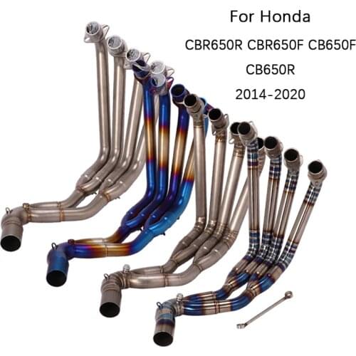 Full System for Honda CB650F CB650R CBR650R CBR650F 2014-2020 Motorcycle Exhaust Pipe Slip On 51mm Mufflers Steel Titanium Alloy
