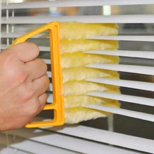 7 Finger Dusting Cleaner Tool Useful Microfiber Window Brush Air Conditioner Cleaner Washable Blind Window Cleaning Brush