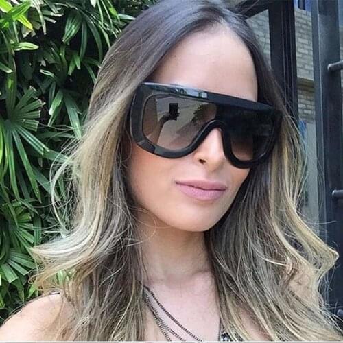 HKNA Oversized Sunglasses Women Luxury Brand Eyewear for Men/Women Vintage Gradient Glasses Women Big Frame Gafas De Sol Hombre