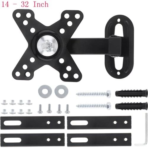 Universal 12KG Adjustable TV Wall Mount Bracket Flat Panel TV Frame Support 30 Degrees with Small Wrench for 14 - 32 Inch LCD LE