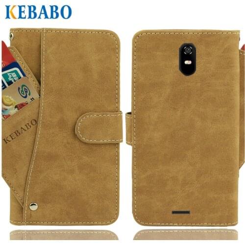Vintage Leather Wallet BQ BQ-5004G Fox Case 4.95" Flip Luxury 3 Front Card Slots Cover Magnet Stand Phone Protective Bags
