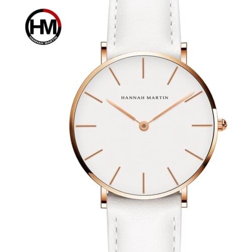 Japan Quartz Simple Women Fashion Watch 2019 White Leather Strap Ladies Wrist Watches Brand Waterproof Wristwatch Dropshipping