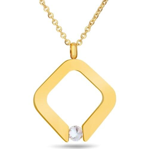 Women Jewelry Classic Necklace Rose Gold Color Genuine Austrian Crystal Pendant Necklace