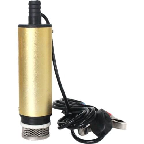 12V 24V DC electric submersible pump for pumping diesel oil water with hose clamps and filter,fuel transfer,30L/min,12 24 V volt