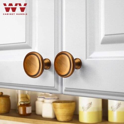 WV Antique Cabinet Door Handles 96/128mm Yellow Bronze Kitchen Cupboard Handle Shoe Cabinet Drawer American Pulls Hardware 6026