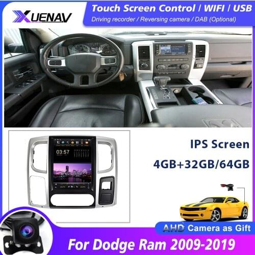 Car DVD Radio player For Dodge RAM 2009-2019 Car Radio Autoradio Tesla Style GPS Multimedia Navigation Head Unit Player