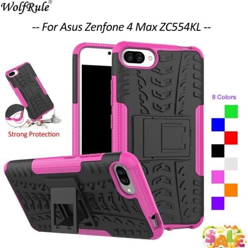 For Cover Asus Zenfone 4 Max Case TPU & PC Holder Armor Bumper Protective Phone Case For Asus Zenfone 4 Max ZC554KL Cover 5.5