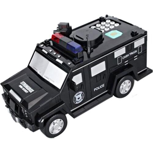 Paper Money Box Kids Big Safe Saving Coin Large Music Toy Fingerprint Password Cash Truck Car Piggy Bank
