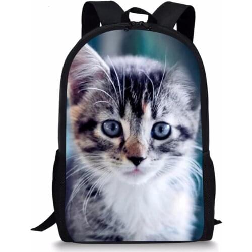 Cute Cats Print Kids Backpacks Childrens School Bags for Pupils Students Boys Girls Animal Print Casual Travel Bags 2020 New