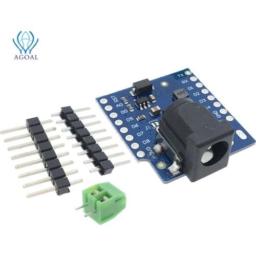 DIY Module DC 7-24V 1A DC Power Shield V1.1.0 for WEMOS D1 mini with pins