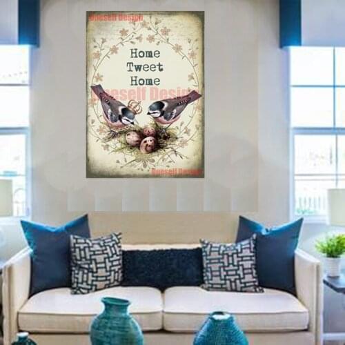 Home sweet home 3d diamond painting full square diy diamond embroidery full set home decortion for home livingroom wall sticker