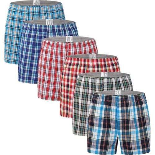 Cotton loose flat corner underwear home casual mens Arlo pants large size mens cotton panties mens pants cross-border