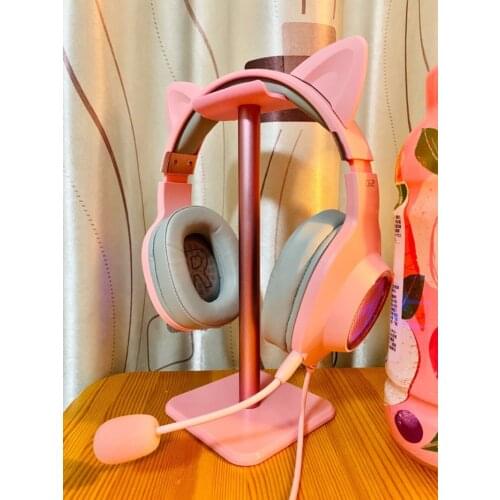 New Edifier HECATE G2 Pink Game headphone Cat ears 7.1 Channel headband USB Wired gaming Audio Computer Headset for Girl