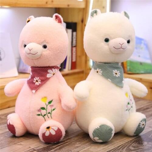 Cute Alpaca Stuffed Toy Plush Toy Baby Doll Cartoon Alpaca Sofa Wrap Pillow Christmas birthday Gifts Children Girl Room Decor