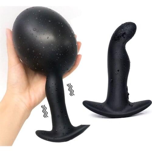 Inflatable Vibrating Male Prostate Massager Huge Dildo Expansion Anal Plug Big ButtPlug Anus Dilator Sex Toys For Woman Gay Men