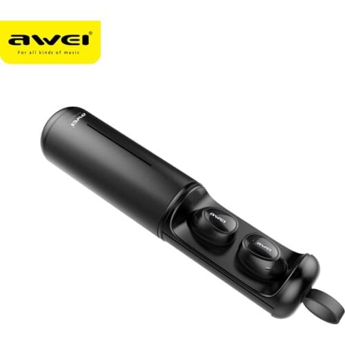 AWEI TWS Wireless Earbuds Waterproof Sports Blutooth Earphones Stereo Wireless Headphones T5 Handsfree Earbuds with Charging box