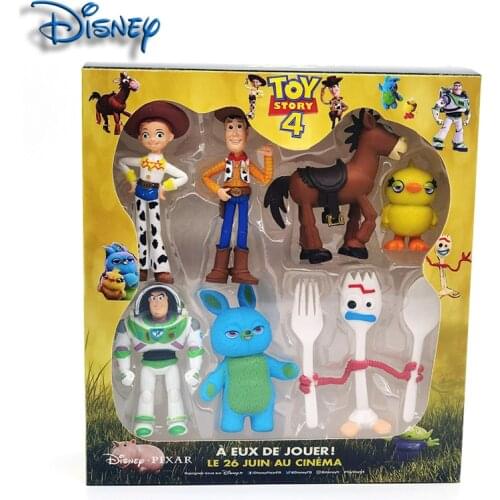Disneys new 7 Toy Story 4 Buzz Lightyear Huditras Spring Dog Three-eyed Aberdeen 3 Inch Doll Decoration Girl Play House Hand Of