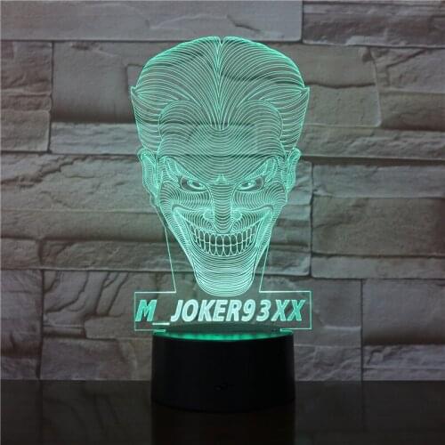Novelty 3D LED Lamp Illusion skull head USB table Lamp Touch RGB 7 Color Halloween Night Light Bedside Decoration 3027