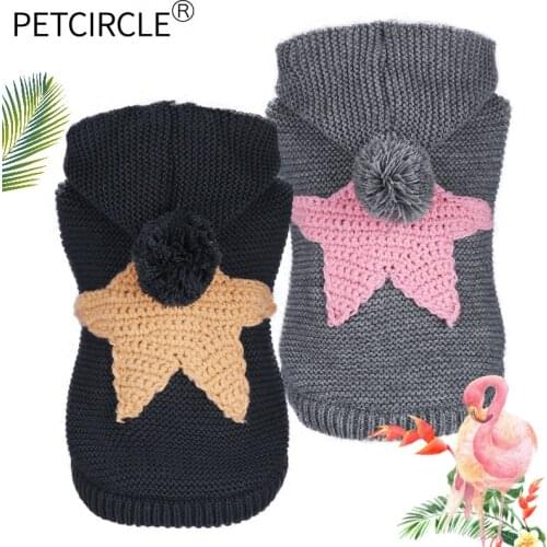 PETCIRCLE Dog Clothes Teddy Puppy Dog French Bulldog Chihuahau Clothes Dog Autumn Winter Cat Clothes Nordic Starfish Sweater