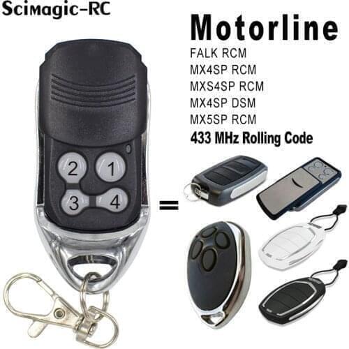 MOTORLINE FALK RCM Remote Control Replacement MX4SP RCM / MXS4SP RCM / MX5SP / MX4SP DSM Garage Gate Opener 433MHz Rolling Code