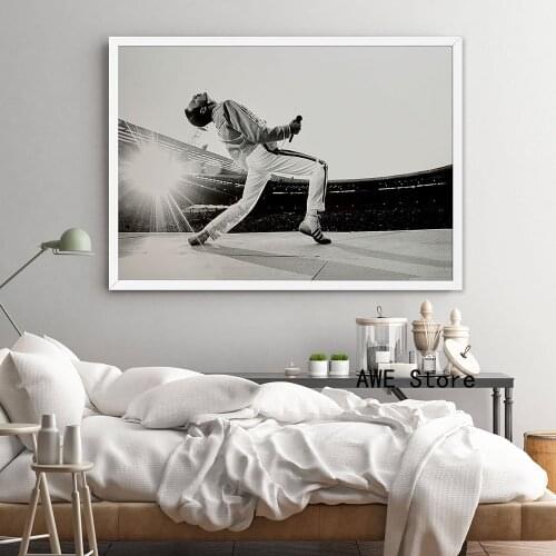 Queen Freddie Mercury Live Concert Rhapsody Canvas Painting Posters And Prints Pictures On The Wall Decorative Home Decor