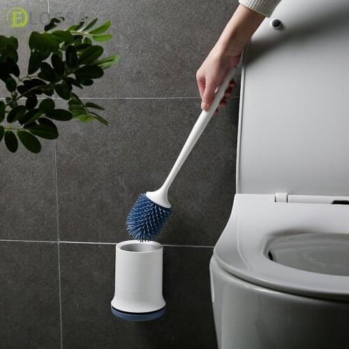 ELOSSA TPR Toilet Brush Bathroom Clean Tool Wall-Mount Cleaning Brush Quick Draining Clean Household Bathroom Accessories Set