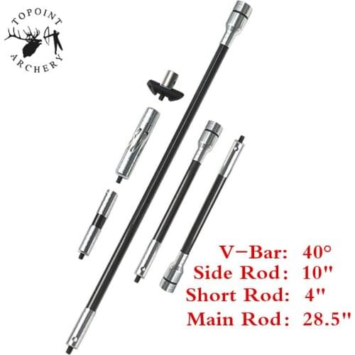 1Set 28.5"/10"/4" Archery Balance Rod Competition Carbon Fiber Stabilizer System For Compound Recurve Bow Hunting Accessories
