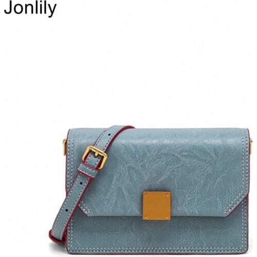 Jonlily Women PU Leather Fashion Shoulder Bag Female Elegant Messenger Crossbody Bag Teens Daybags Purse -KG446