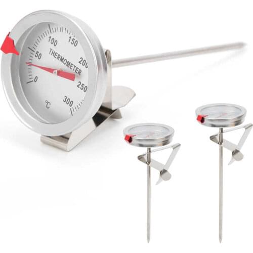 Stainless Steel Deep Fry Thermometer Cooking Tools Kitchen Measuring Tool With 5cm Dial For Oil Pan BBQ 50-300 Celsius Range