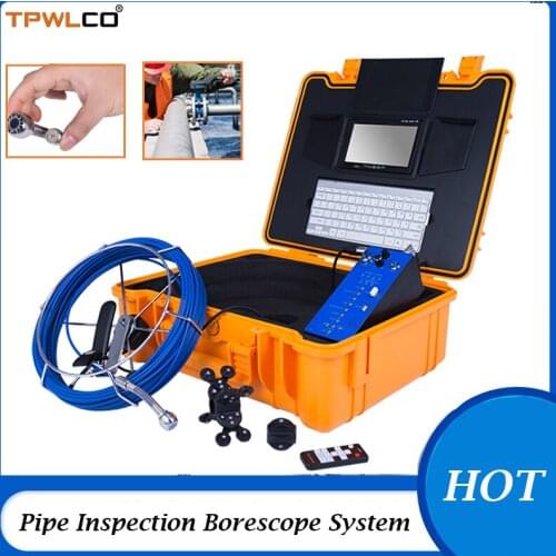 20m Waterproof 25mm Solar Eclipse Wall & Pipe Inspection Camera 7" LCD Monitor Pipe Inspection Borescope System With Keyboard