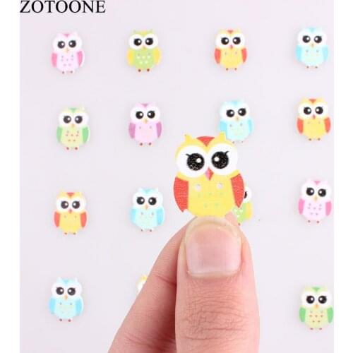 ZOTOONE Handmade Colorful Owl Buttons Noel Accessories Scrapbooking for Clothing DIY Craft Decoration Sewing Button E