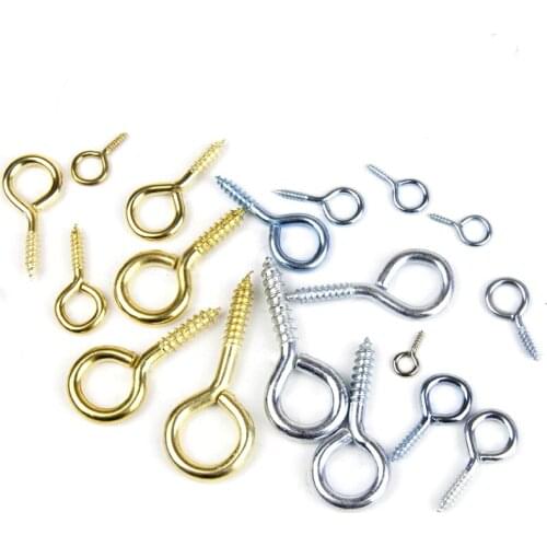 1 box lamp lights hook cockring wood tapping iron hook rings ring eyelet screws copper plating