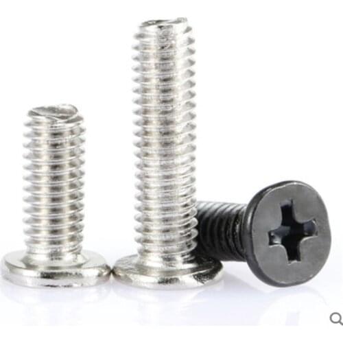 10/25pcs CM M2 M2.5 M3 M4 M5 M6 A2 304 Stainless Steel Cross Phillips Ultra Thin Super Low Flat Wafer Head Screw Bolt for Laptop