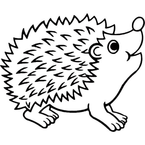 16*13cm Hedgehog Vinyl Decal Sticker Cute And Interesting animal Fashion Sticker Decals car stickers turing