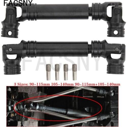 2PCS Hardened Steel Internal Spline Drive Shaft 90-115 100-140mm Universal Joint for 1/10 RC Crawler SCX10 III CAPRA Wraith TRX4