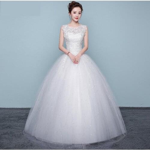 2021 New Wedding Dress Mrs Win Elegant O-neck Ball Gown Luxury Wedding Dresses Vestido De Noiva Plus Size Vestidos De Noiva F