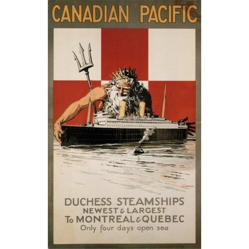 400X300MM Canadian-Pacific-Duchess-Steamships-Vintage-Travel-Poster jumbo fridge magnet SFM-0210 Better Jumbo Magnets