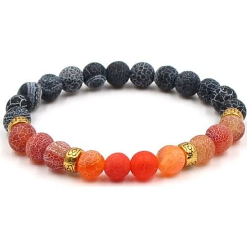 8mm weathering agate spacer Reiki Chakra Bracelet Buddha Yoga stone bead essential oils diffuser Bangles ytet3 Jewelry