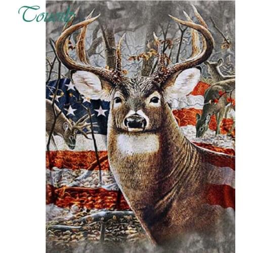 Diy Diamond Painting Cross Stitch Square&round Animal National flag deer Diamond Embroidery 5D Diamond Mosaic Crafts Home Decor