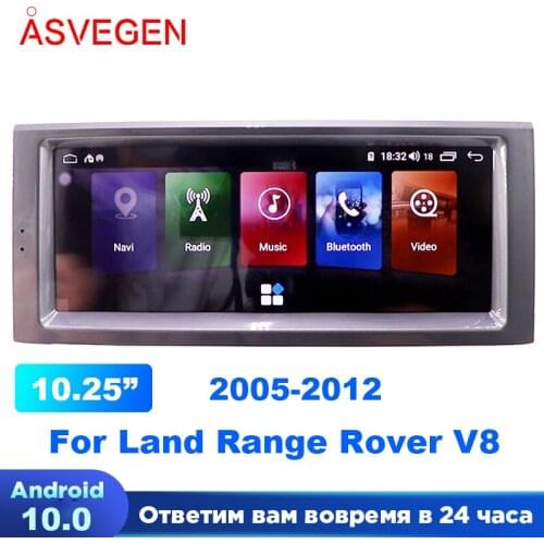 10.25" Android 8.1 For Land Range Rover V8 2005-2012 With 4+64G Car Multimedia NAVI Car Radio Stereo GPS Navigation Player