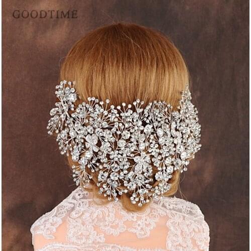 Noble Crystal Bridal Wedding Headdress Accessories Rhinestone Teardrop Tiara Headband Bridesmaid Hair Jewelry Cocktail Party